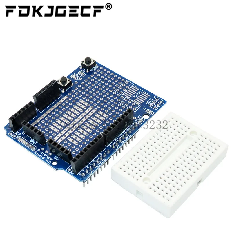لوحة توسيع النموذج الأولي UNO Proto Shield مع لوح خبز صغير SYB-170 يعتمد على ARDUINO UNO ProtoShield