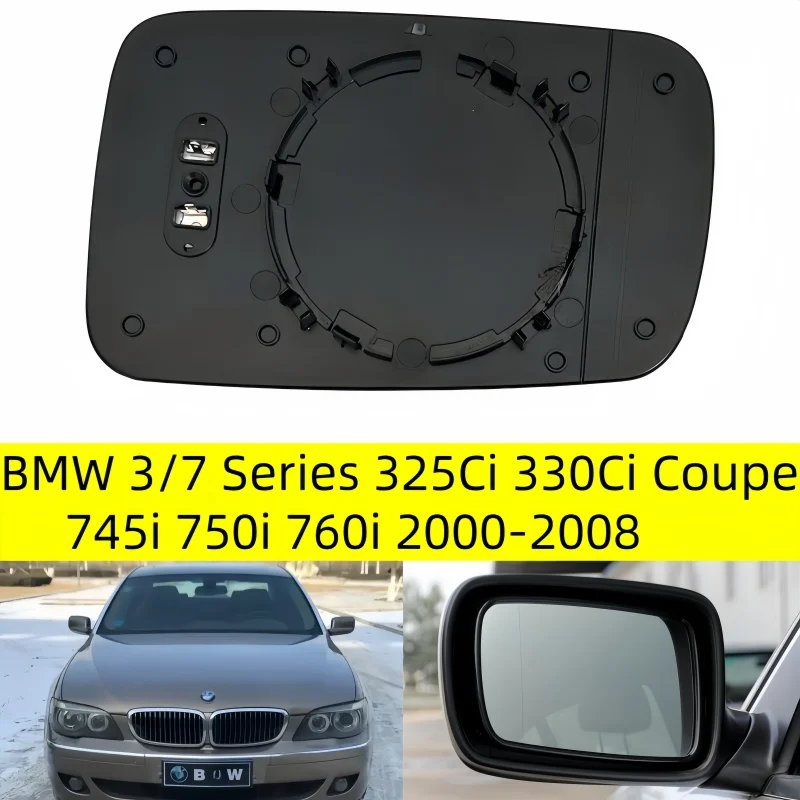 

For 2000-2008 BMW 3/7 Series 325Ci 330Ci Coupe 745i 750i 760i (E46 E65 E66 E67) Wide Angle Mirror Glass 51167028427 51167028428