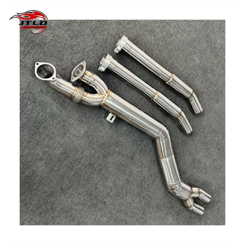 JTLD Performance 304 Stainless Steel 4 Inch/101mm Single Middle Pipe G8X G80 M3/G82 M4 Exhaust Resonators Professional
