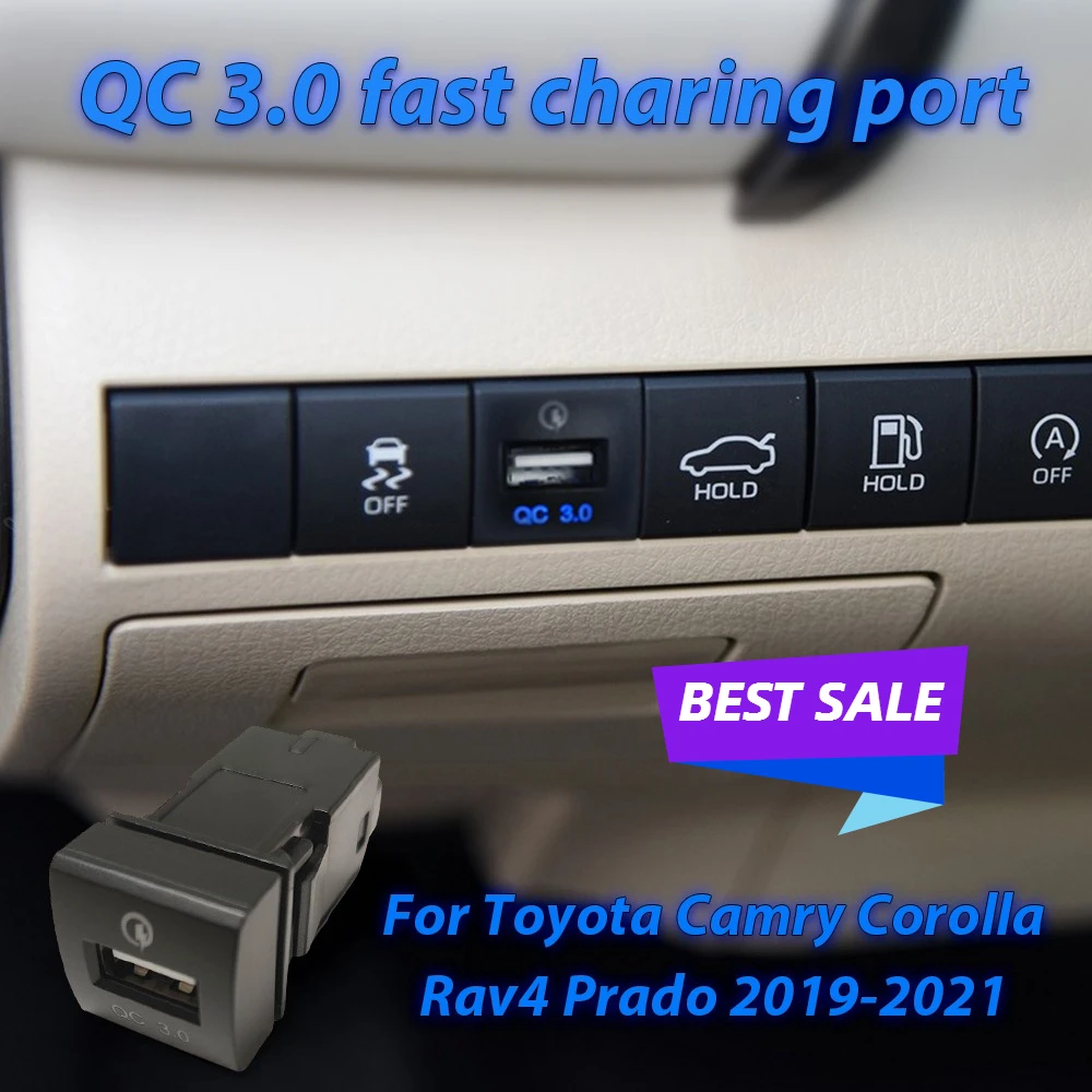 

Fast Charging Adapter Blue Light Usb Port Charger for Toyota Camry XV70 Hiace 2019 Levin 2021 Hiace 2019 RAV4 2023 Interior