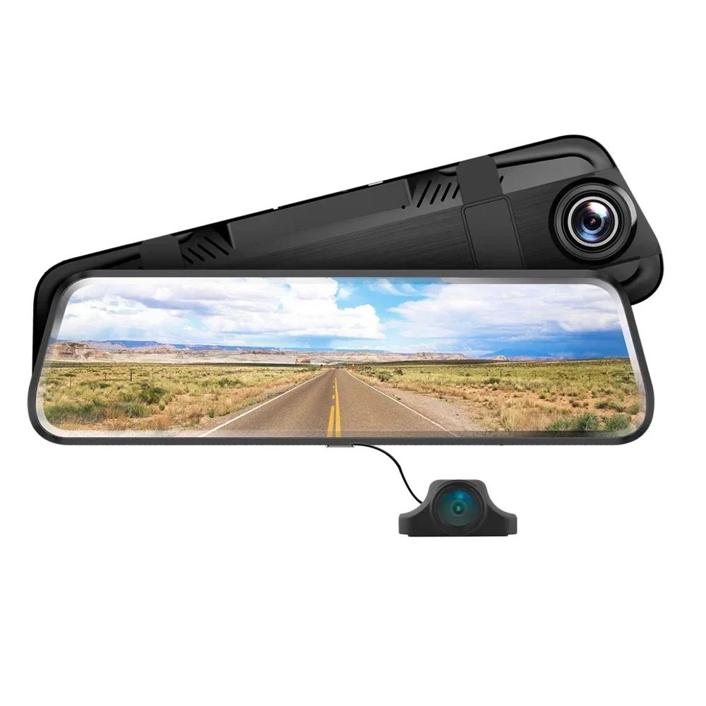 AZDOME AR09 9.66 Inch Dash Cam QHD 1440P Smart Rearview Mirror for Cars & Trucks WDR Night Vision Mirror Dash Cameracustom