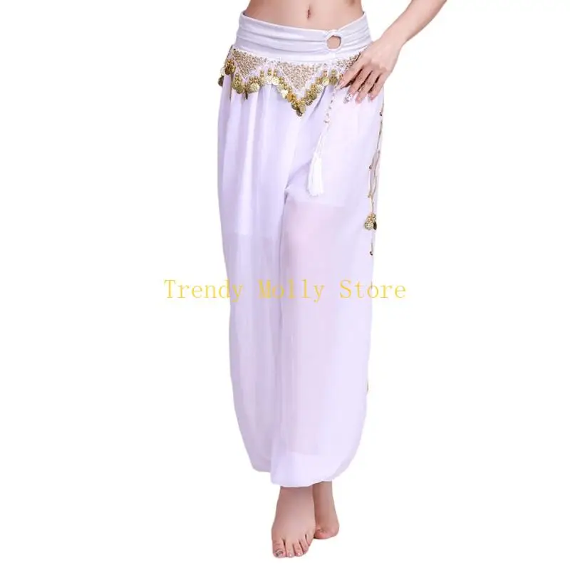 N5KB ベリーダンス コスチューム コイン ハーレム パンツ ハロウィン コスチューム アクセサリー レディース用