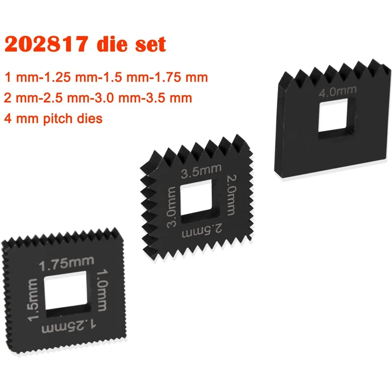 7402 Universal Outside Thread Chaser Thread Repair Tool & 202817 Metric Die Set Replace to OTC 7402, 202817