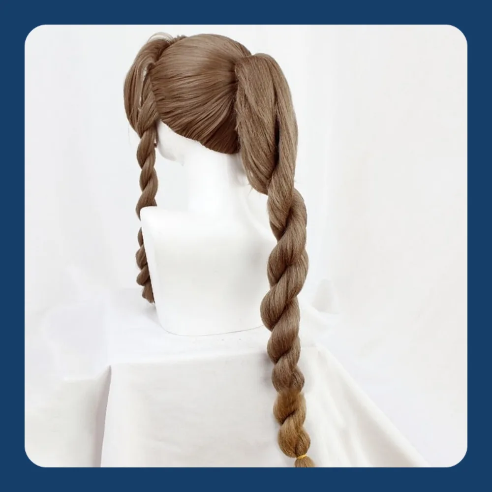 منتصف اليشم شعر مستعار مخزن FF7 طبعة جديدة ايريث شعر مستعار تأثيري أنيمي لعبة لعب الأدوار هالوين زي حفلة الدعائم الشعر الاصطناعية