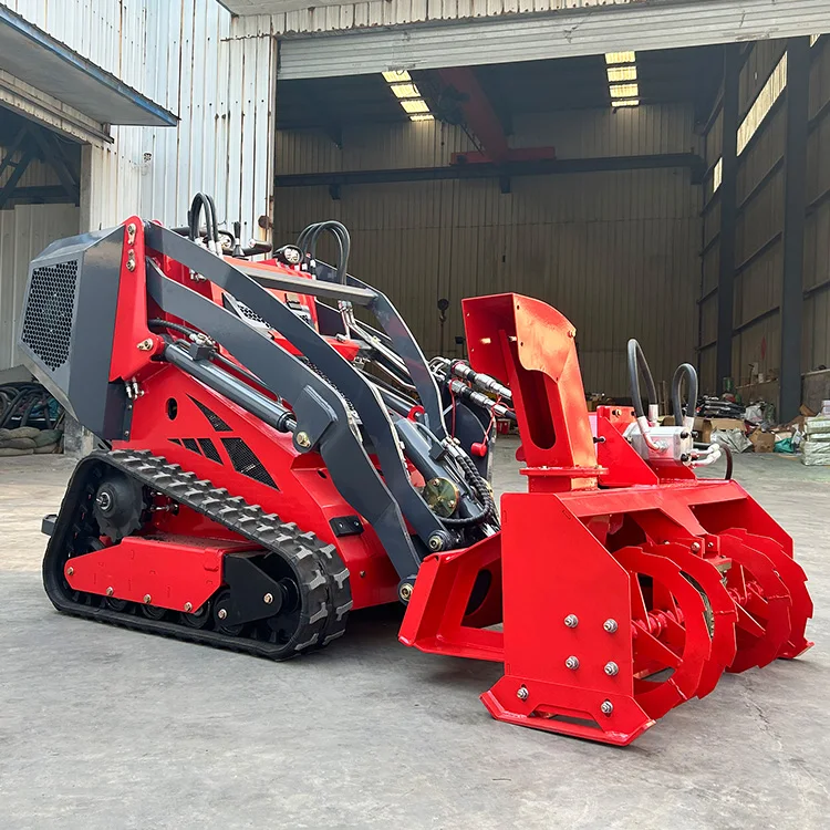 DRT-450 Flexible Maneuver Mini Zero Turn Crawler Loader High Flow Hydraulics Snow Blower Attachment Equipment