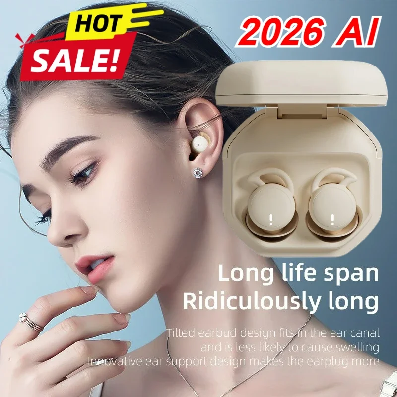 

2026 AI Portable Small Wireless Sleep Earbuds Noise Cancelling for Side Sleeping Comfortable Invisible Mini Bluetooth Earphones