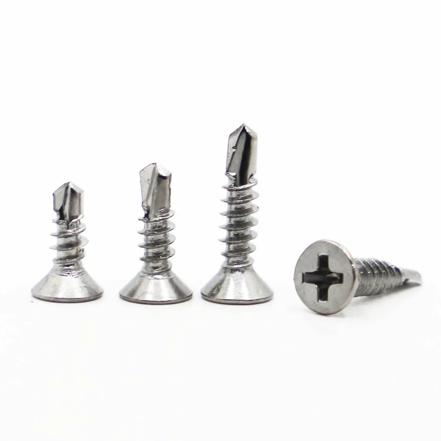 M3.5 M4.2 M4.8 M5.5 M6.3 410 Stainless Steel Flat Head Phillips Self Drilling Screw Self Tapping Screw