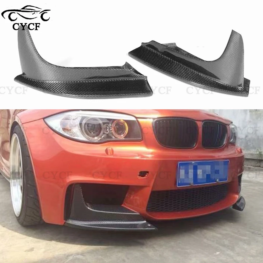 Carbon Fiber Front Bumper Crash Wrap Corner Splitter for BMW 1 Series E82 E87 Car Accessories Body Kits