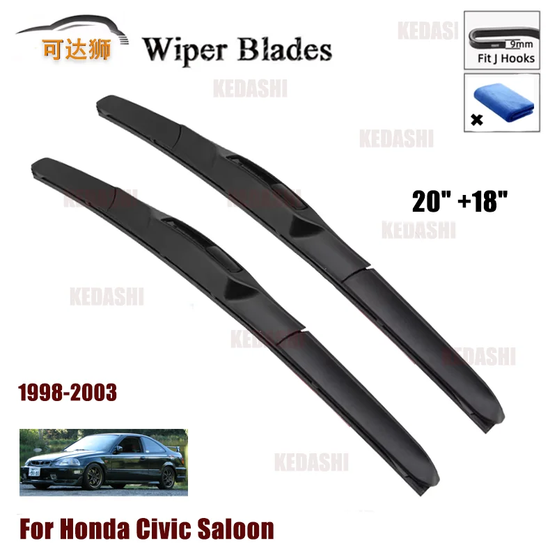 Escobilla de limpiaparabrisas para ventana de coche, escobilla de lluvia para Honda Civic Saloon 1998, 1999, 2000, 2001, 2002, 2003, limpiaparabrisas delantero