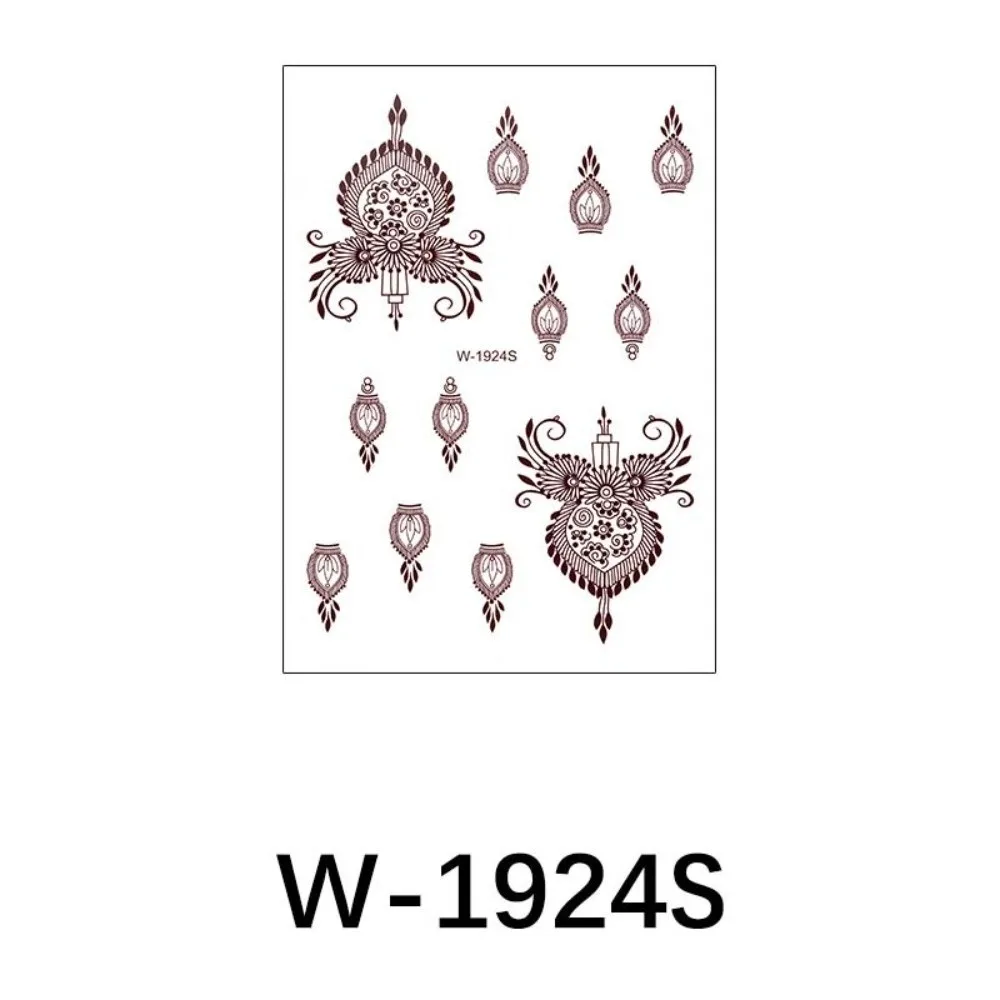 Fashion Lace Henna Tattoo Stickers Flower Waterproof Instant Decals India Mehndi Designs Hand Tattoo Summer Vacation