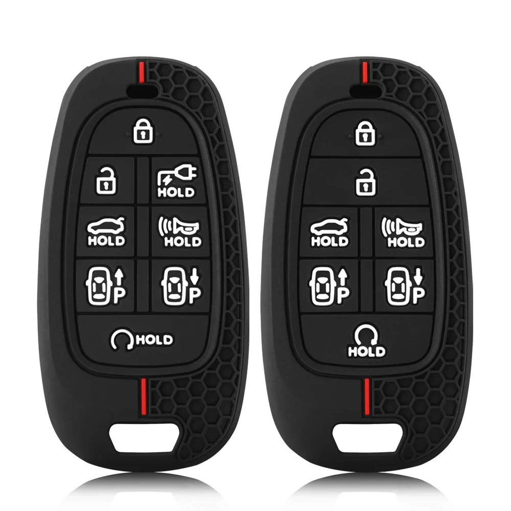 Silicone Key Case for Hyundai Palisade 2023 Tucson Santa Fe 2021 2022 Atos Solaris Prime Nexo Sonata Staria Ioniq Car Key Cover view 3