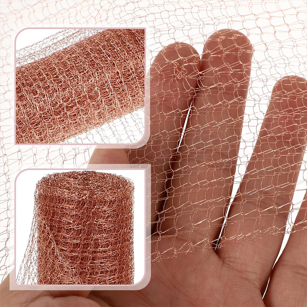 

Copper Mesh Barrier 127x3m Copper Wire for Garden Protection against Snails Rodents Hole Filler Metal Tools Parts