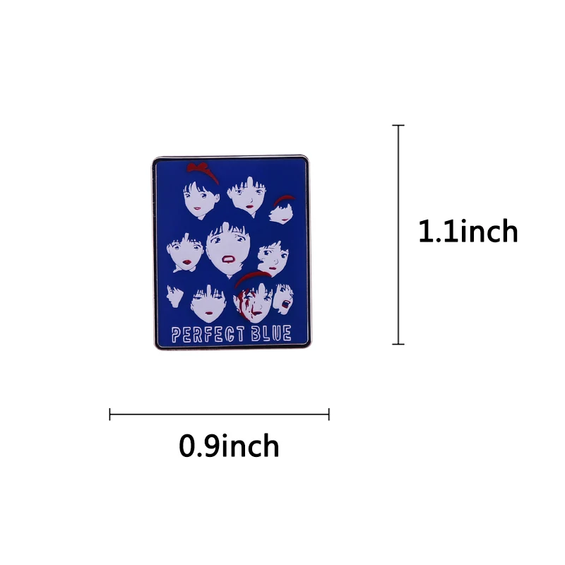 1997 الكمال الأزرق مانغا ملصق الفن المينا دبوس أنيمي الفيلم شارة