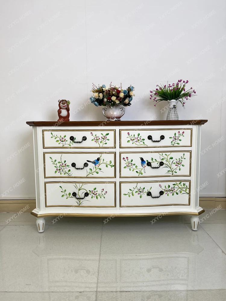 

Bucket Storage Cabinet Bedroom Painted Curio Cabinet Living Room Partition Drawer Locker