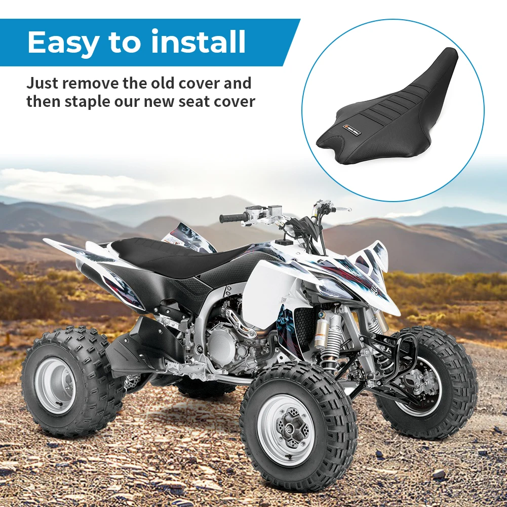 ヤマハYZFz450r用シートカバー,プロテクター2009 2010-2011 yfz 450r 450rse用,黒,細断PVCグリッパーシートカバー,滑り止め