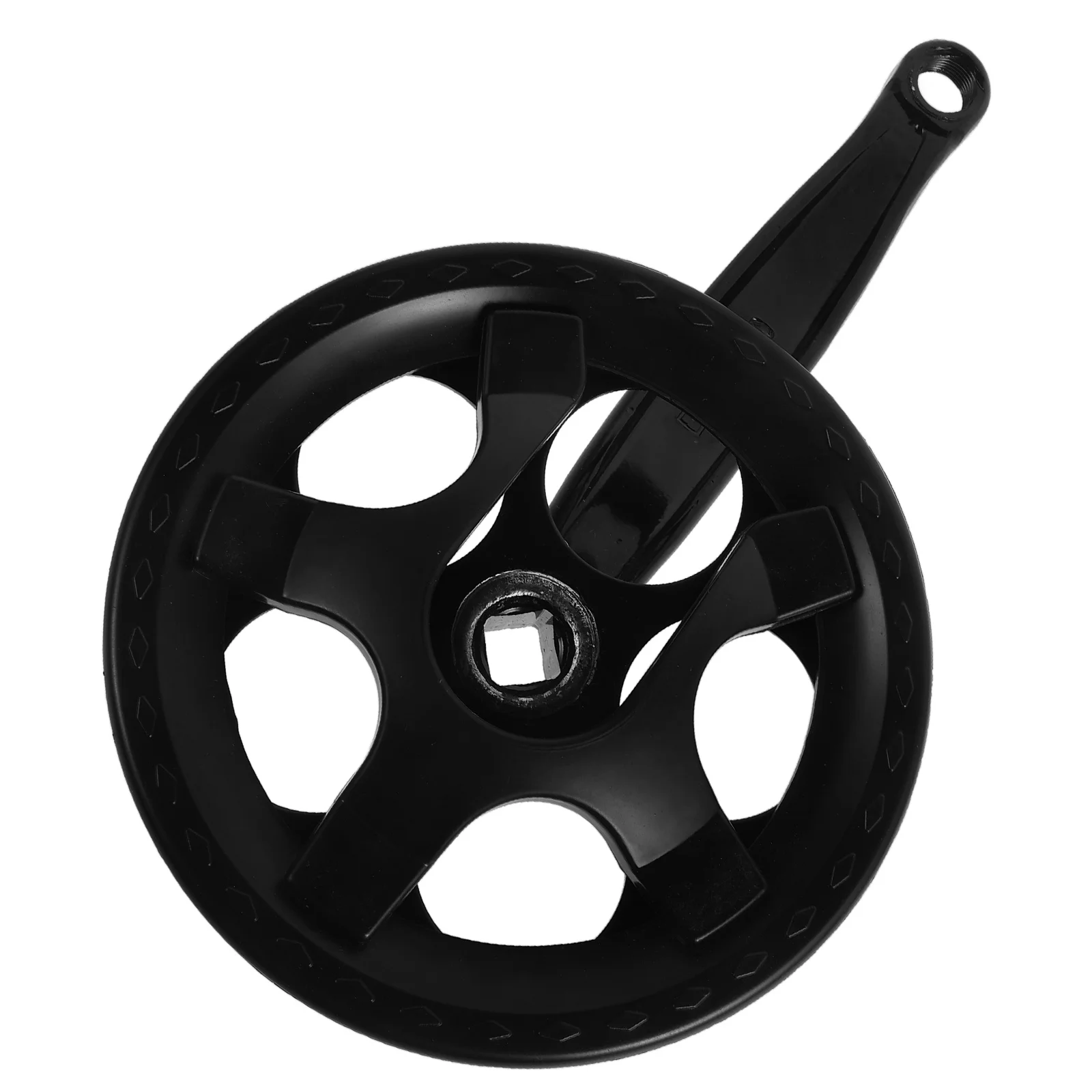 

Single Speed Bicycle Crankset 36 Tooth Carbon Steel Square Taper Durable Smooth Riding Mountain Road Bike Crank Arm Set