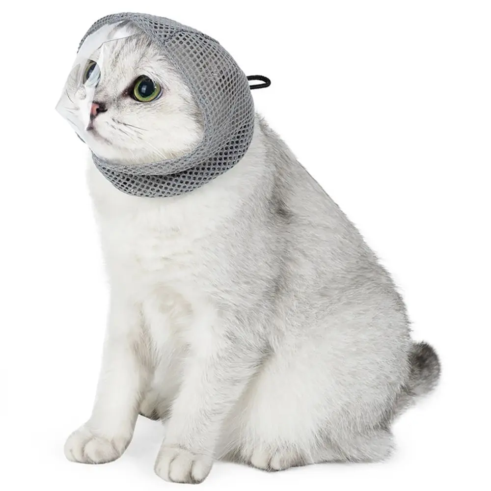 Breathable Cat Anti Bite Muzzles Adjustable Anti Scratch Kitten Anti-bite Headgear Comfortably Cat Grooming Restraint Bags