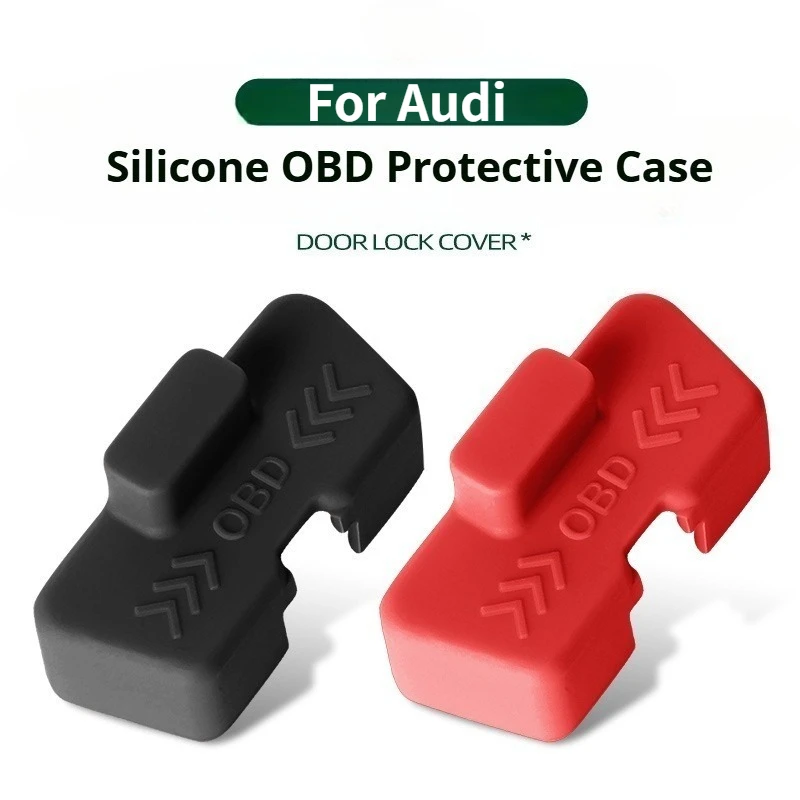 For Audi A6L A4L A8 A3 RS6 RS7 Car OBD Port Cover Silicone Rust-proof OBD Port Lock Protector Sleeve  OBD Clogging Cap Accessory