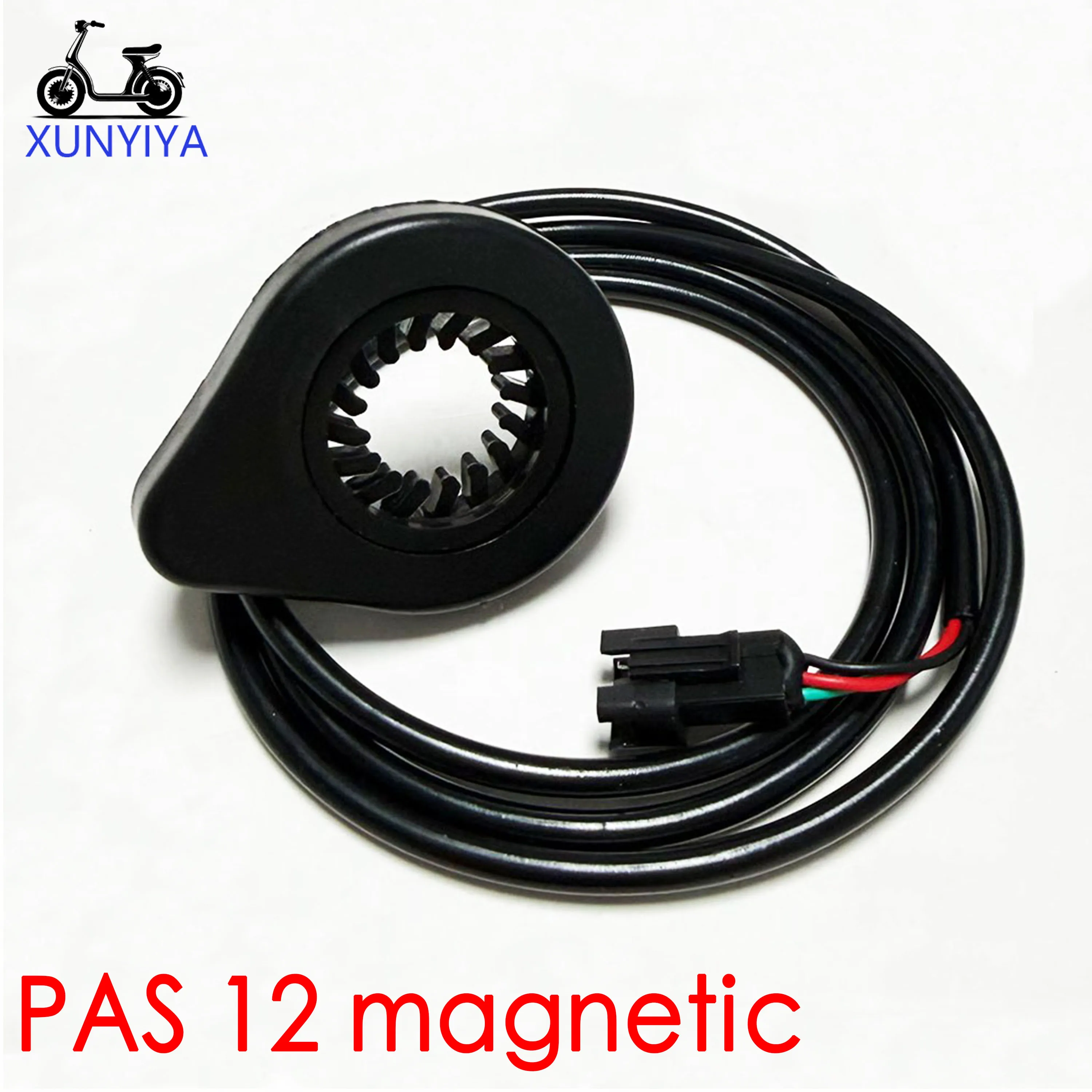 Electric Bicycle Pedal Assist Sensor Double Hall Pulse Assist Sensor PAS 12 Magnetic, SM Plug, 3-Pin, Electric Bicycle Accessory