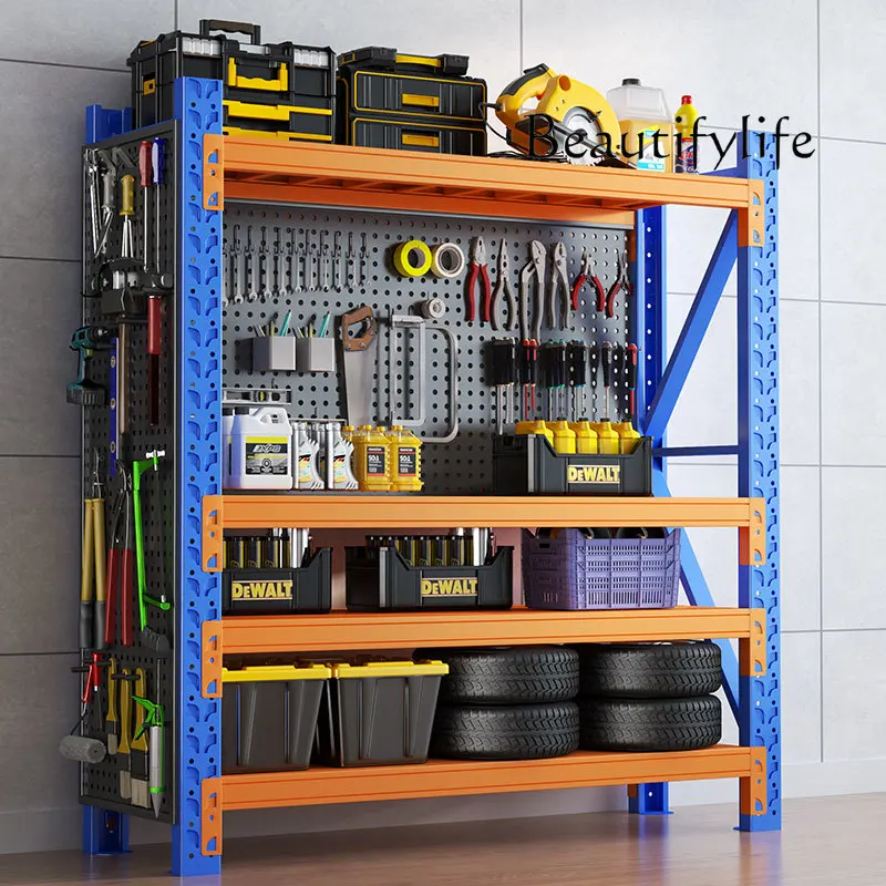 Heavy-Duty Storage Shelves, Warehouse Tool Rack for Basement, Balcony, or Express Display, Durable Organization Shelf FYTR