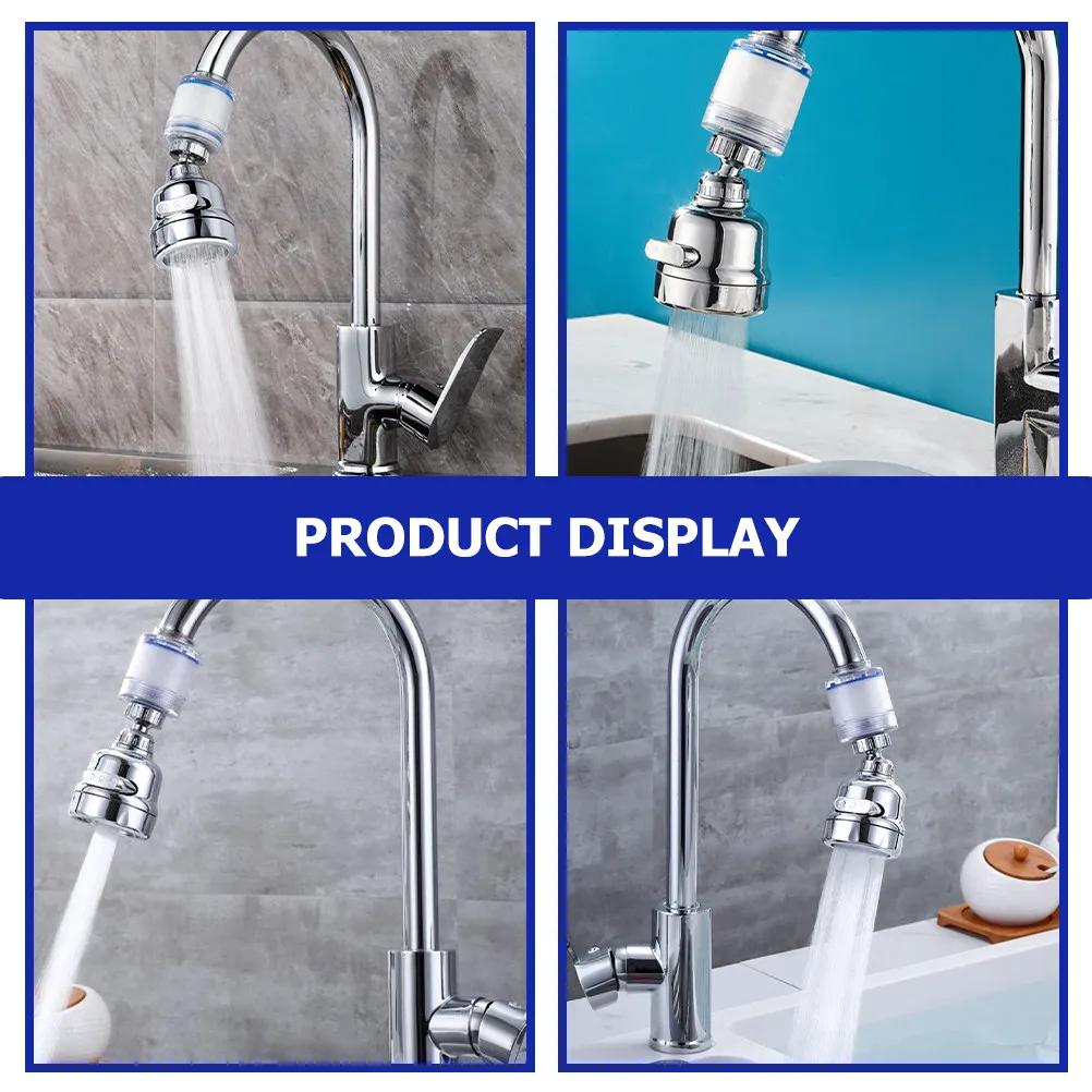 1 set Kitchen Faucet Attachment X7 Silver 3 Modes Anti Splashing Water Filter Sprayer Extendable Rotatable Tap Nozzle Visible