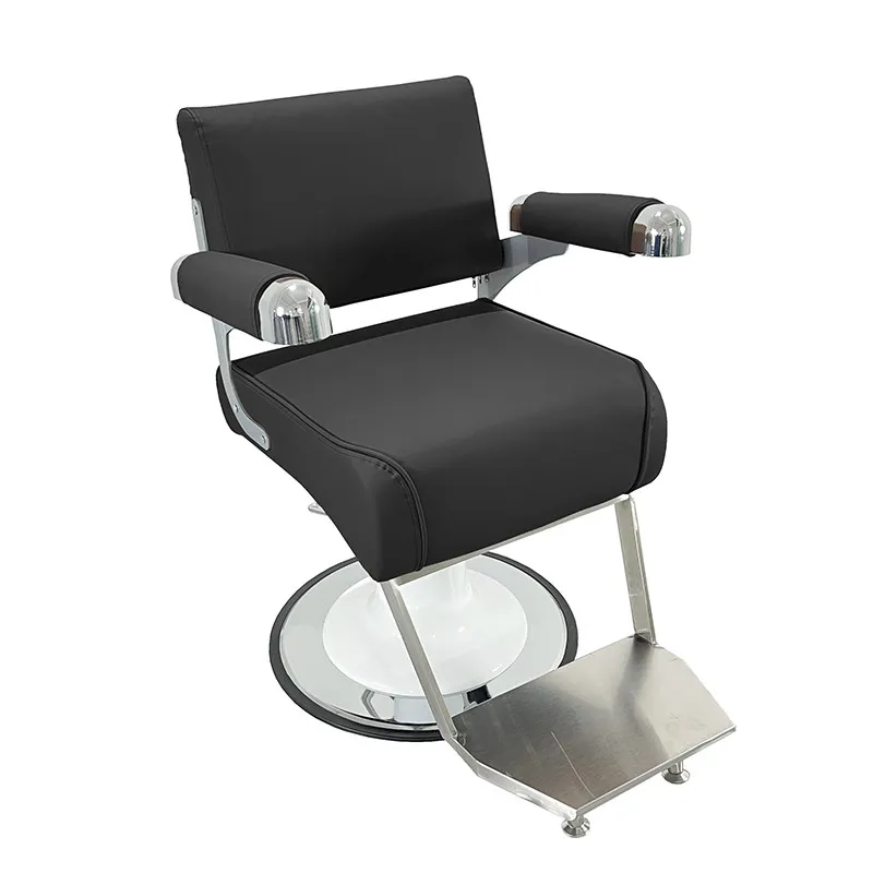 #Modern Design Metal Square Base Barber Salon Chair with Footrest Lifting Feature for Hair Salons and Beauty Salons