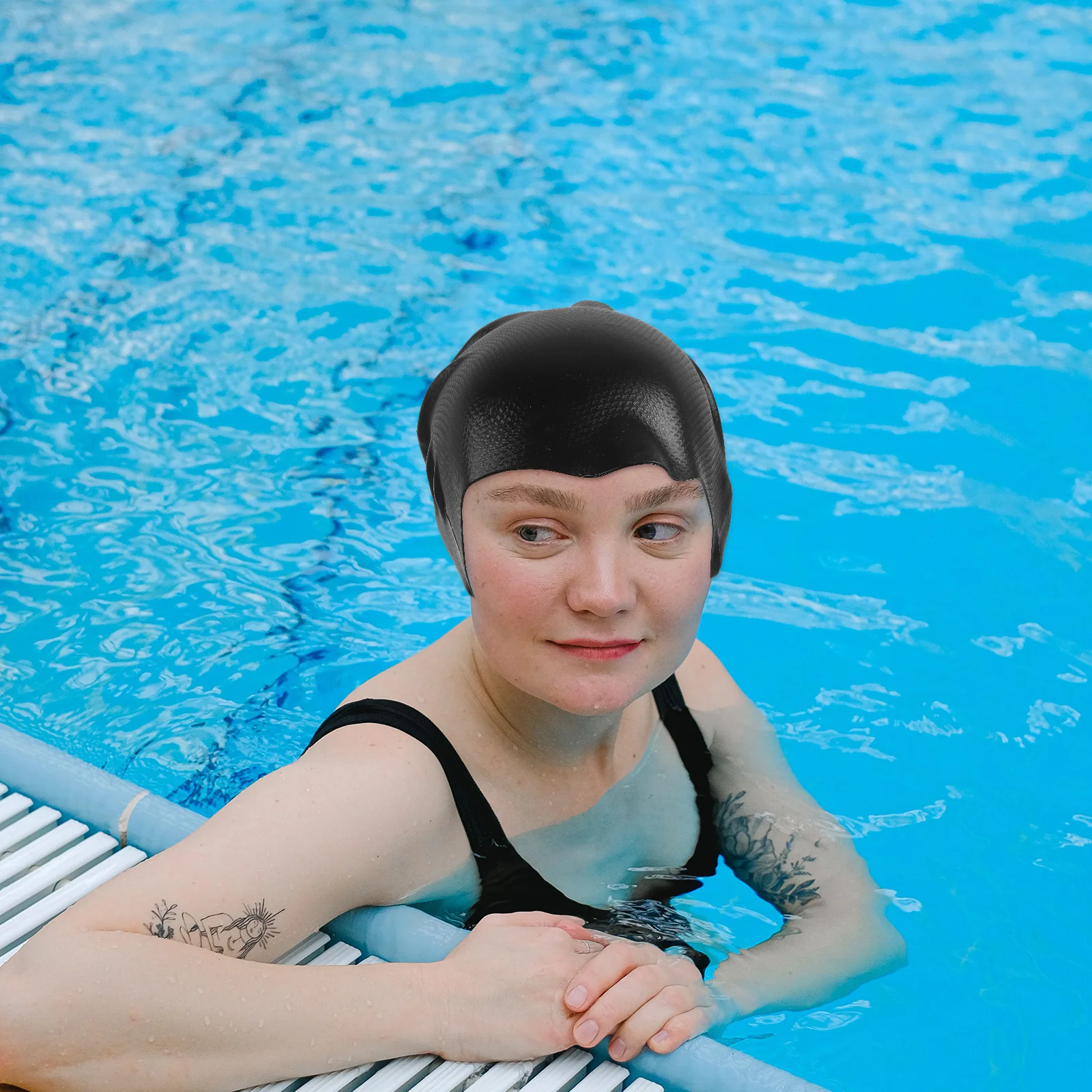 

Silicone Swimming Cap Waterproof Hat Girls for Hair Women Large Bathing Caps Kids