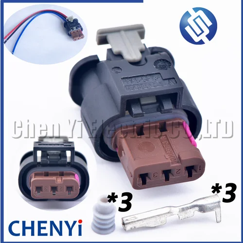 Conector del sensor de posición del cigüeñal del enchufe del Radar de marcha atrás del coche de 3 pines 4F 0973703 A 4F0 973 703 A para VW Audi Land Rover 2208316 -1