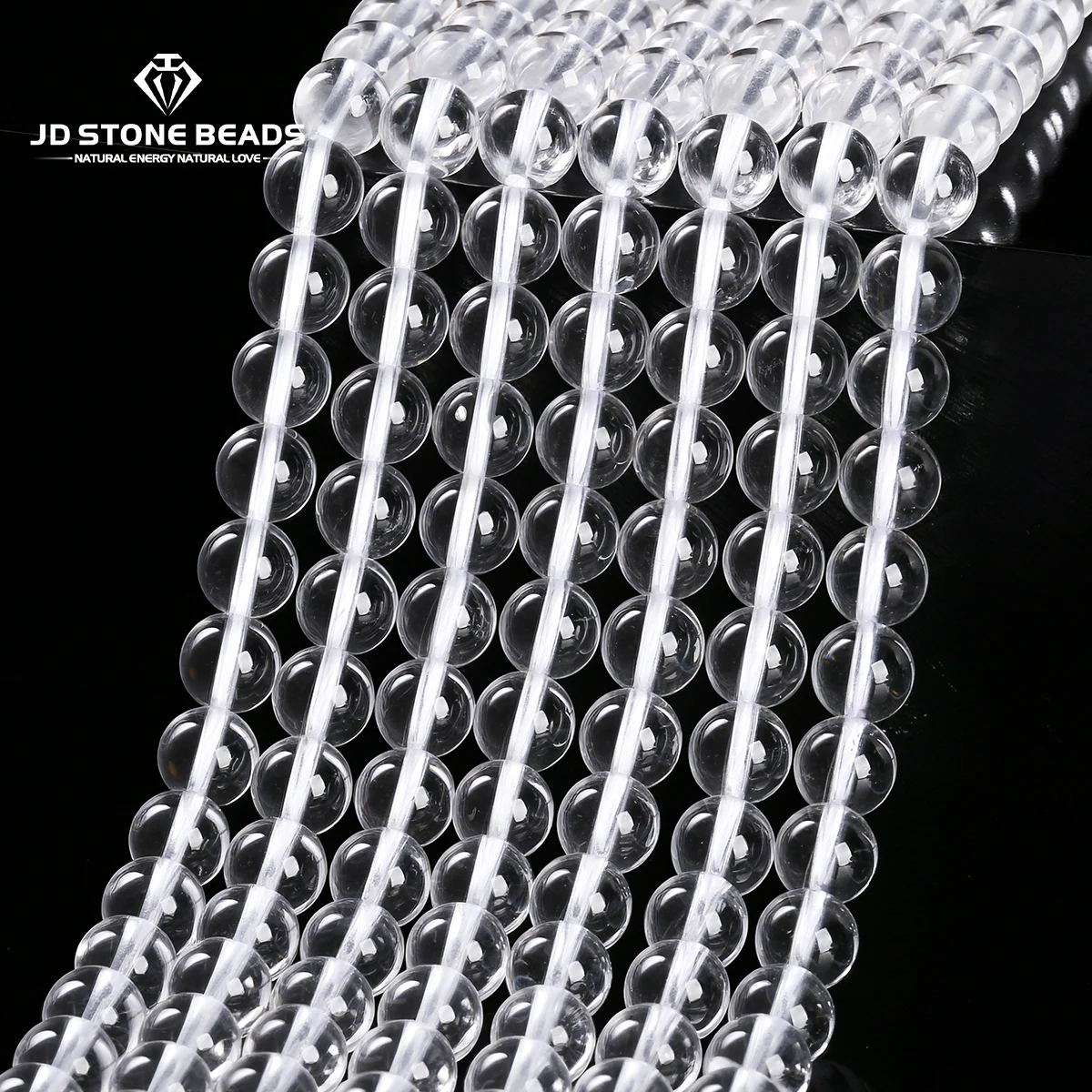 

Wholesale Natural Stone Rock Quartz Bead Round Loose Spacer White Crystal For Jewelry Making DIY Bracelet Necklace Accessory