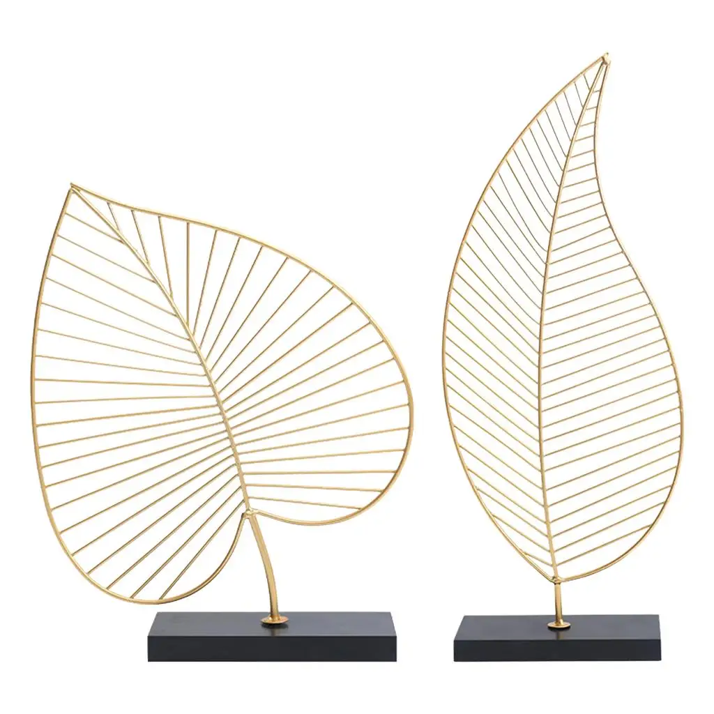 Escultura de hoja de hierro de Metal, estatuilla de mesa, decoración del hogar con