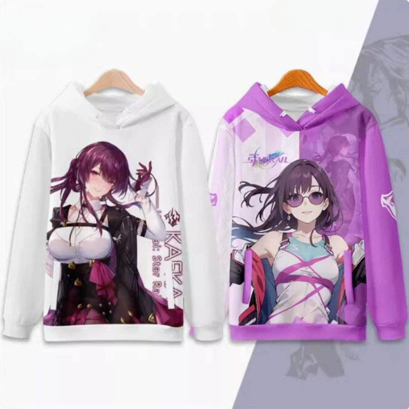 

Anime Honkai Star Rail Kafka Cosplay Hoodie Women Men Harajuku Sweatshirt Streetwear Hip Hop Pullover Hooded Jacket Outerwear