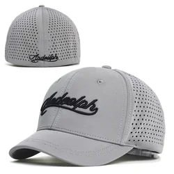 Mesh Short Brim Back Closed Baseball Cap Men Women Breathable Snapback Hats Fitted Dad Hat Adjustable Solid Trucker Style