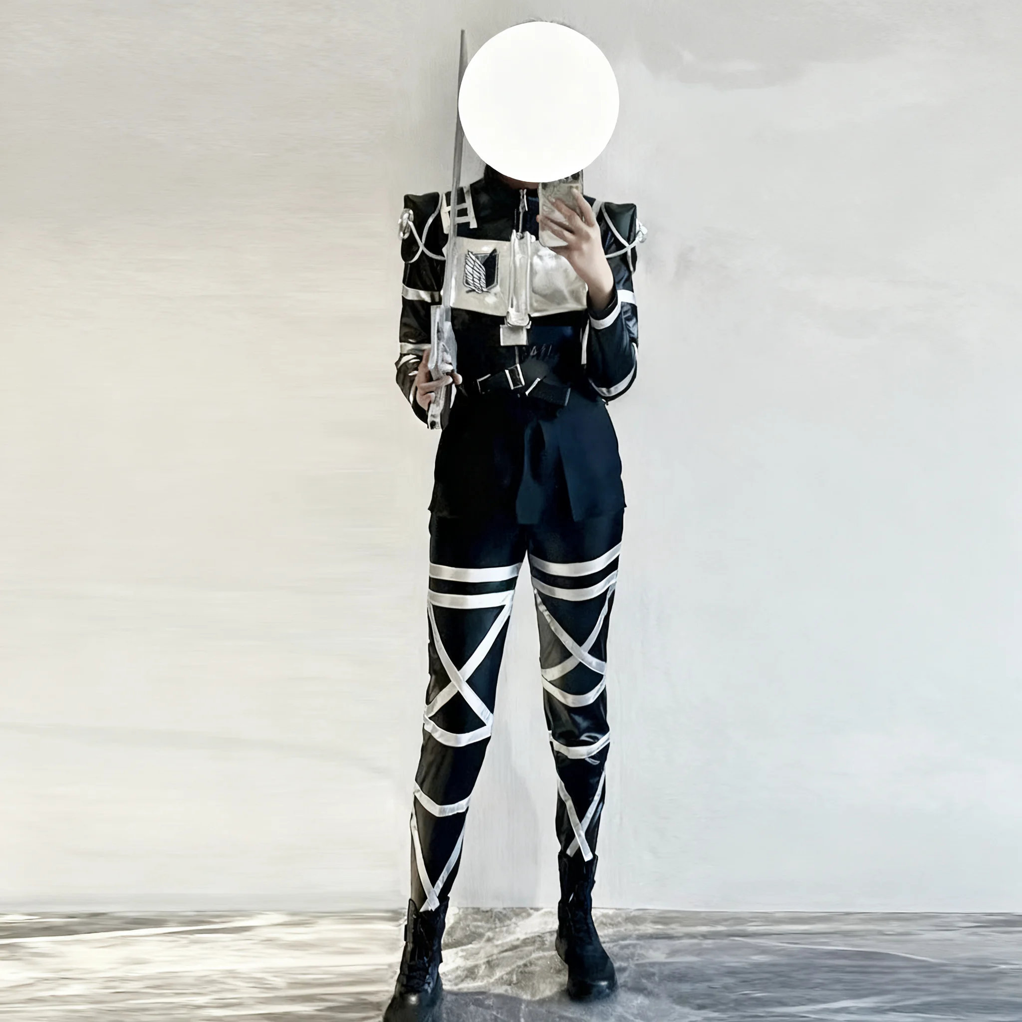 زي ميكاسا أكرمان التأثيري للهجوم على تيتان الموسم النهائي زي الهالوين وحفلات عيد الميلاد وإكسسوارات أزياء شخصية #2