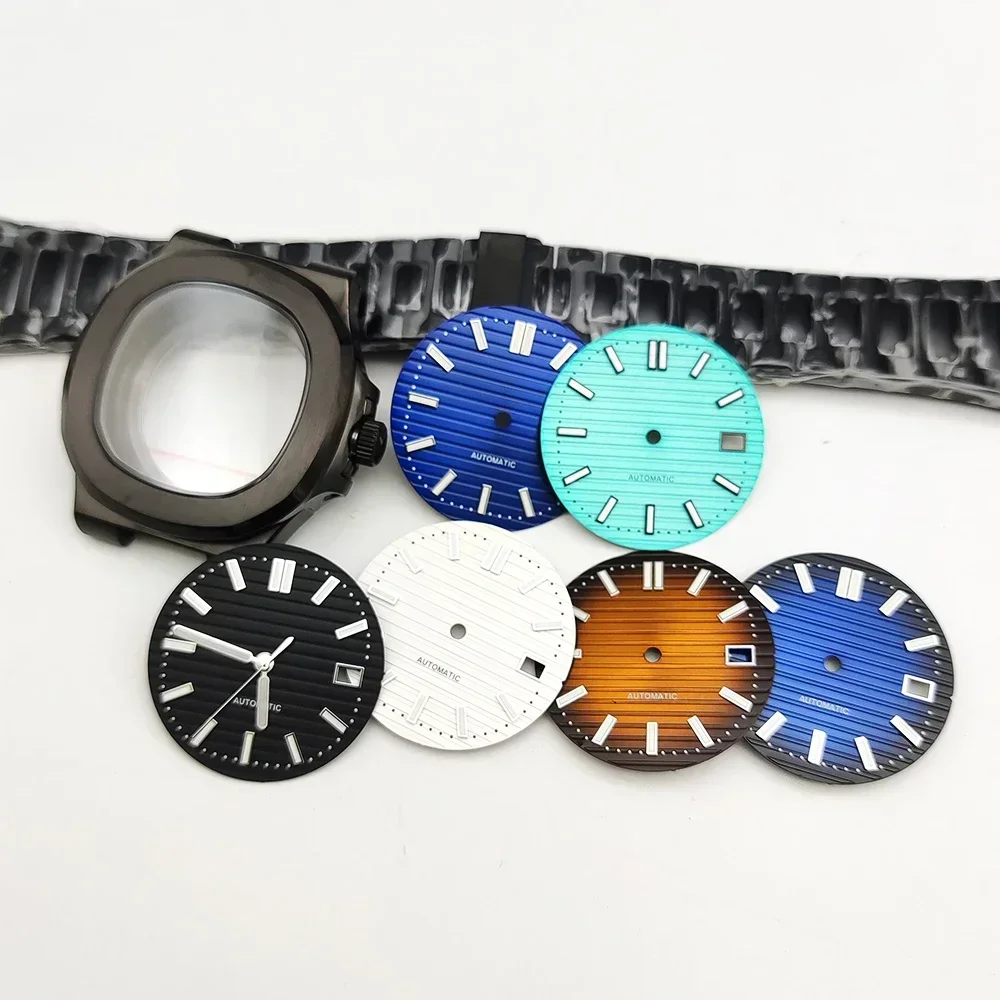 NH35 42mm Black PVD NH35 Watch Case Stainles Steel Watchband or AQUANAUT Nautilus NH36 Watch Accessories Dial Hands MOD Parts