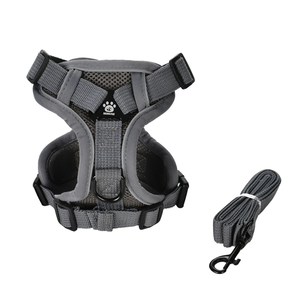 Kattenharnas en riemset Ontsnappingsbestendig reflecterend buiten wandelen Kitten Vest Borstband voor honden Katten Ademende huisdierharnassen