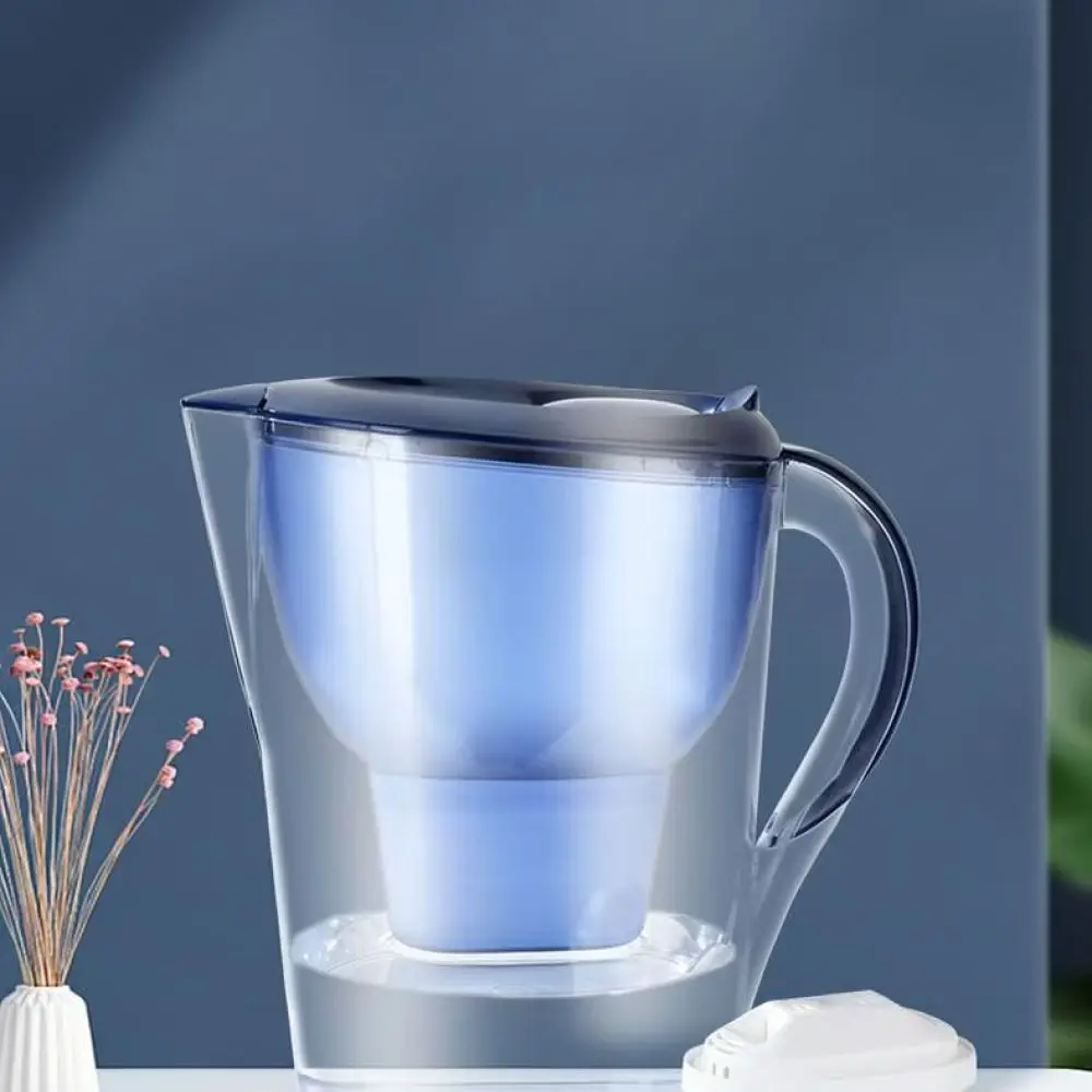 Kitchen Water Purification Pitcher Large Capacity Filter Kettle For Clean Drinking Water Household Appliance Blue Design