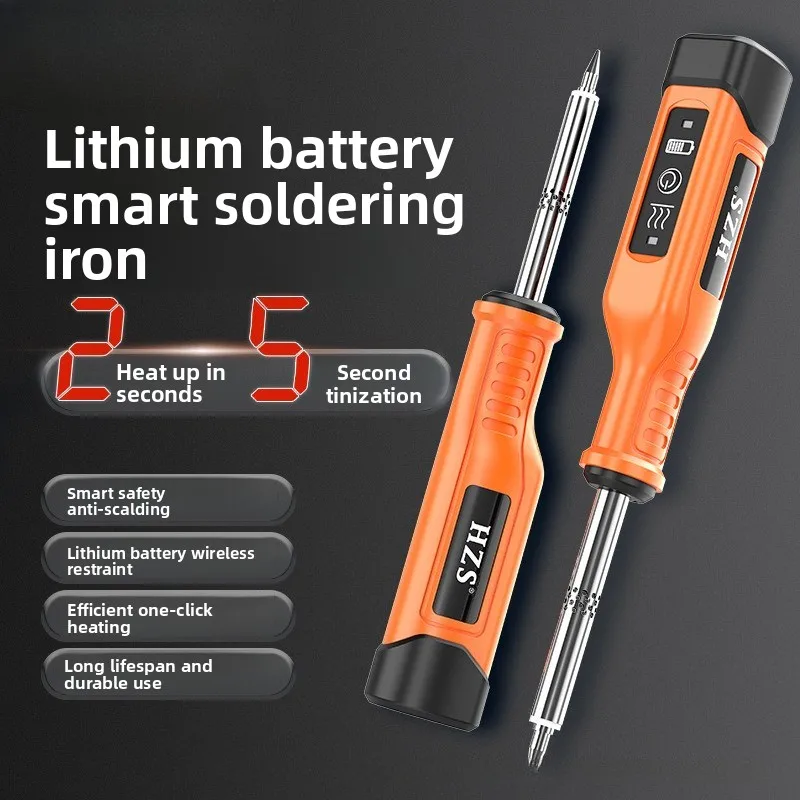 

Перезаряжаемый электрический паяльник с внутренним нагревом, постоянная температура, 60 Вт, беспроводной набор сварочных инструментов для домашнего обслуживания