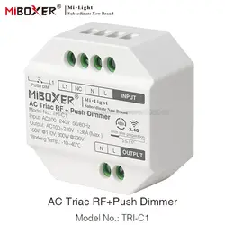 Miboxer-ワイヤレスプッシュ調光器、回転スイッチパネル、シングルカラーライト用リモート、トライac、rfプッシュ調光器、Tu-C1、110v、220v、k1