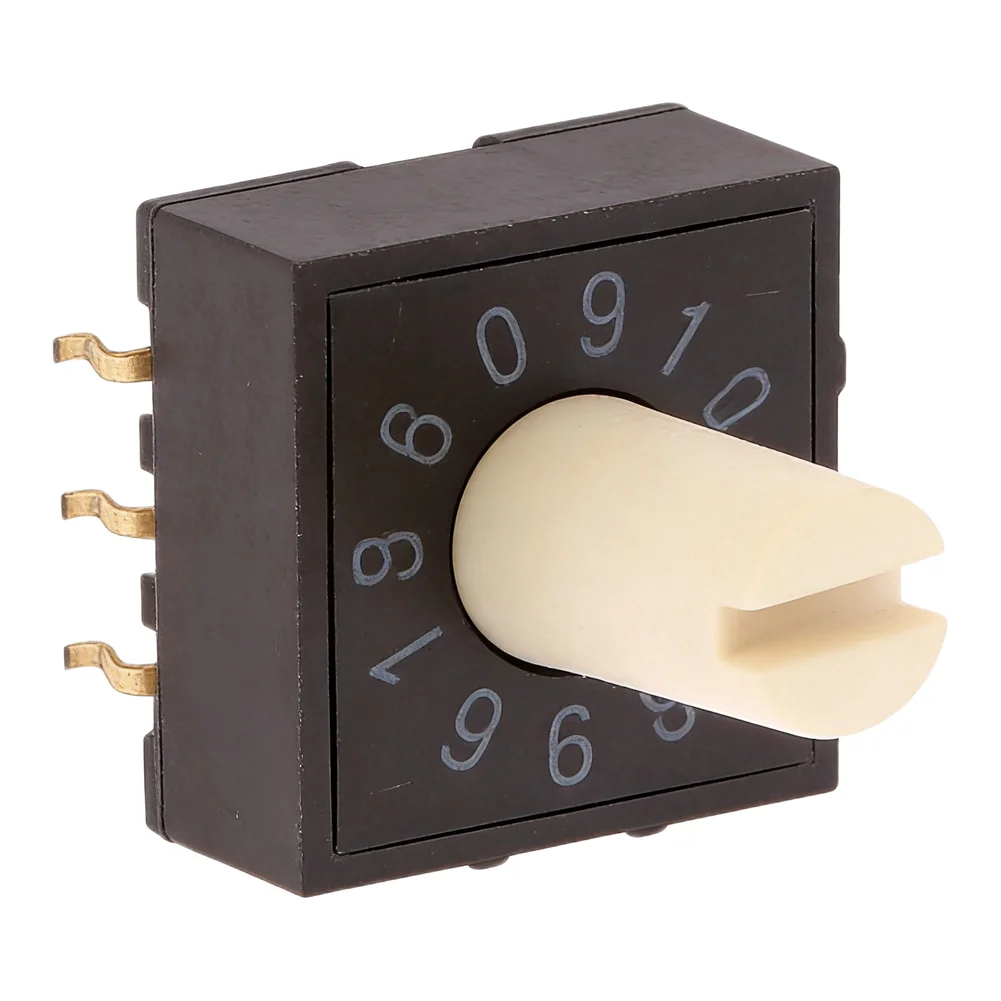 For PCB Assembly Black Rotary Coding Switch 10 Position Rotary Switch Rotary Switch 0-9 Coding Plastic And Metal