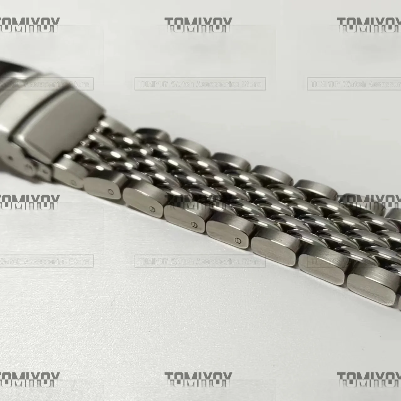 Universary 20MM 22MM Flat End Bead Of Rice Watch Band Strap Bracelet Fit For Sekio Rolex Omega CASIO Watch