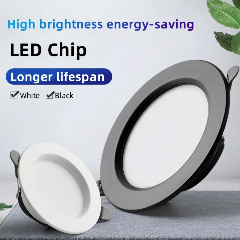 

1Pcs/Lot LED Downlight AC230V 220V Led Panel Light 5W 9W 12W 18W Recessed Ceiling Lamp Spotlight Indoor Lighting