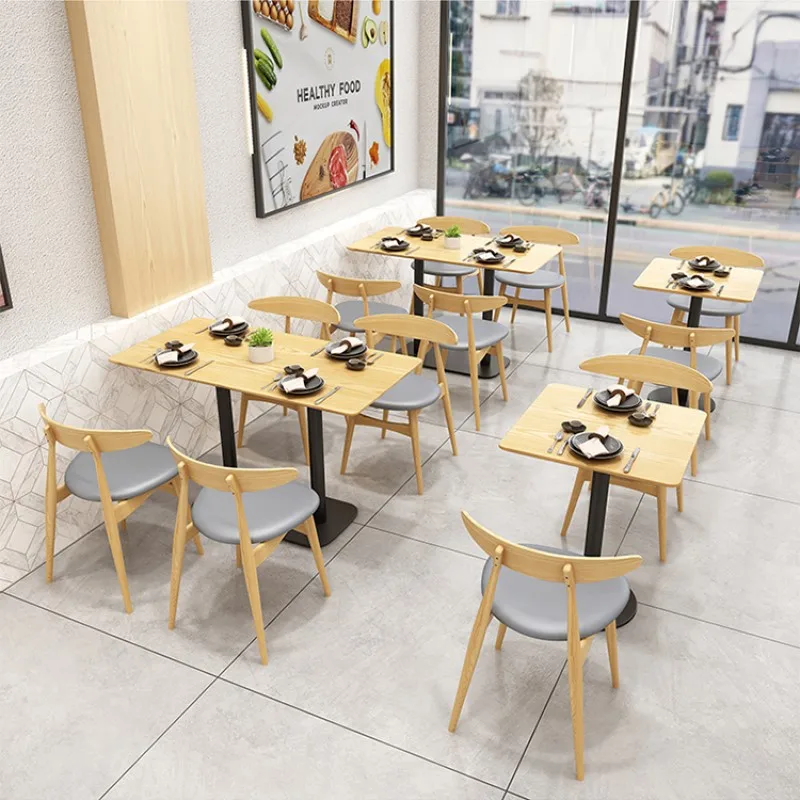 

Simple Western Food Burger Restaurant Milk Tea Shop Sofa Dining Table And Chair Custom Commercial Furniture For Cafe Shop