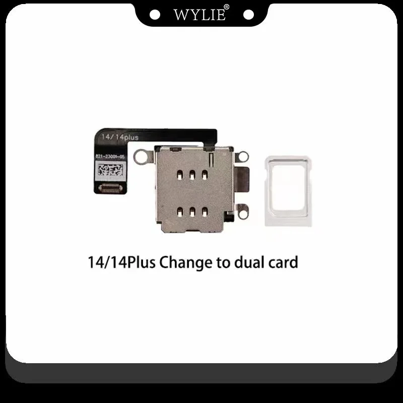 Wylie IP14/14 Plus Dual SIM Flex Cable for US Version Converting ESIM to Dual SIM Without Drilling Hole/Delaminating Motherboard