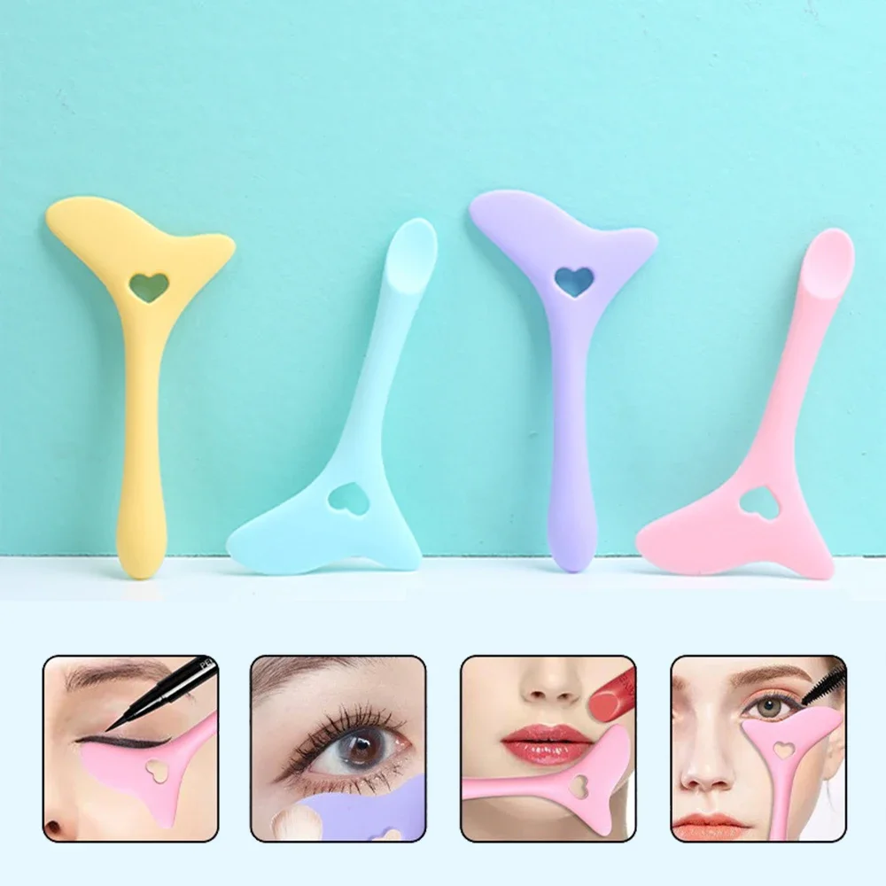 Color Silicone Eyeliner Tool Lip Brush Black Makeup Eyeliner Assistant Baffle for Precision Eye Makeup Application