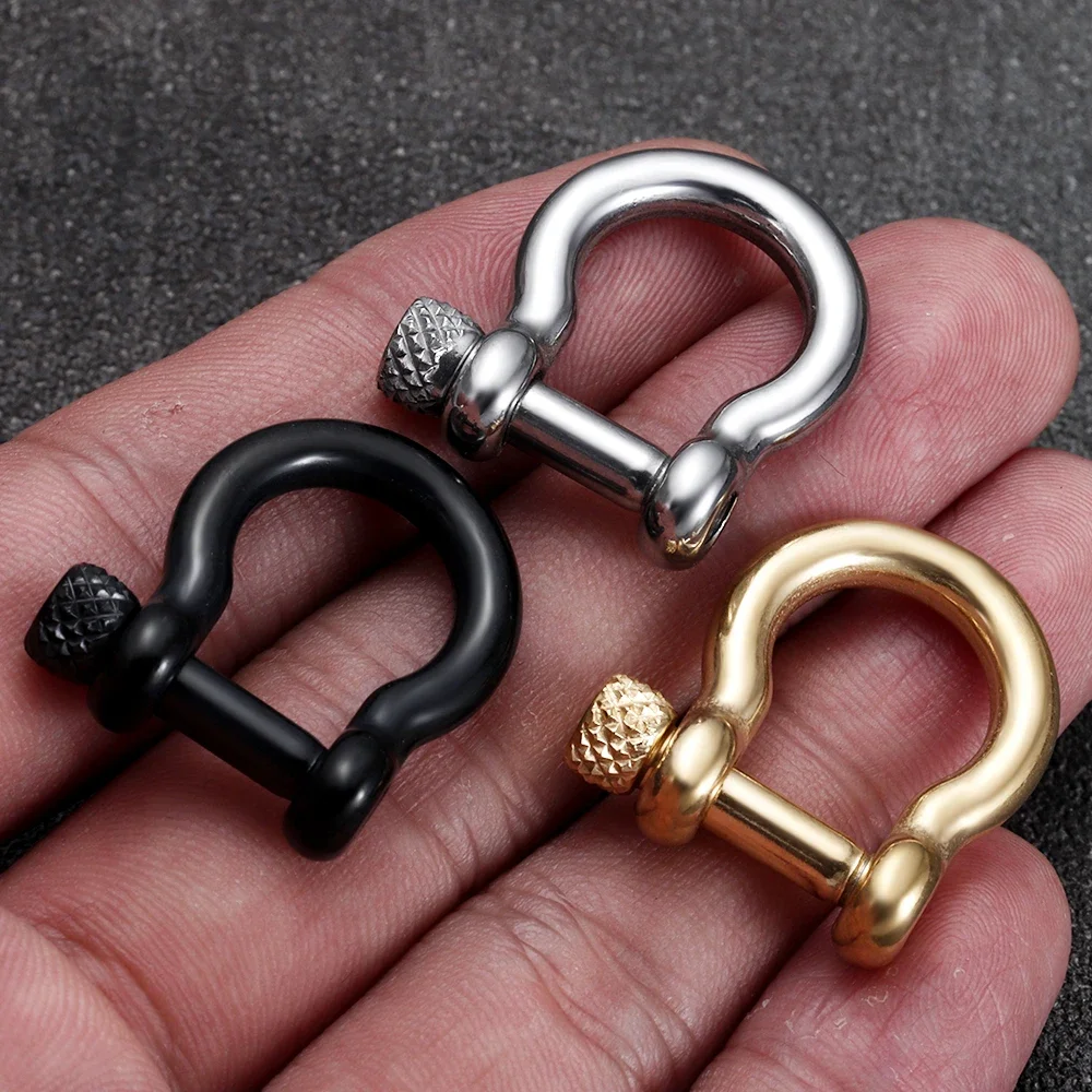 Stainless Steel Horseshoe Toggle Clasp DIY Leather Bracelet Connector Hooks for Jewelry Making Supplies Accessories