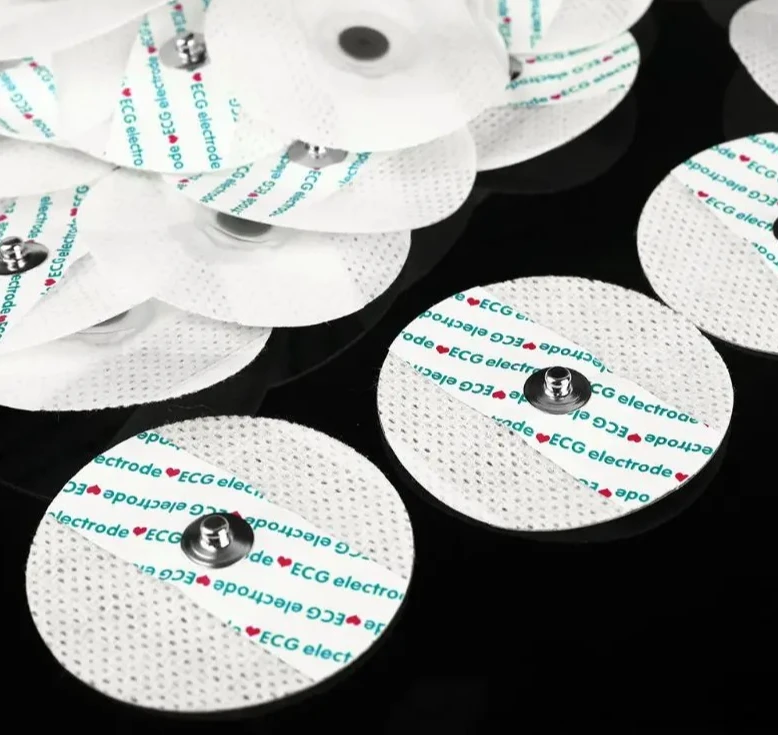 50 poster per elettrocardiogramma, elettrodi circolari, tessuto non tessuto per adulti, nuova patch per accessori per macchine per elettrocardiogramma