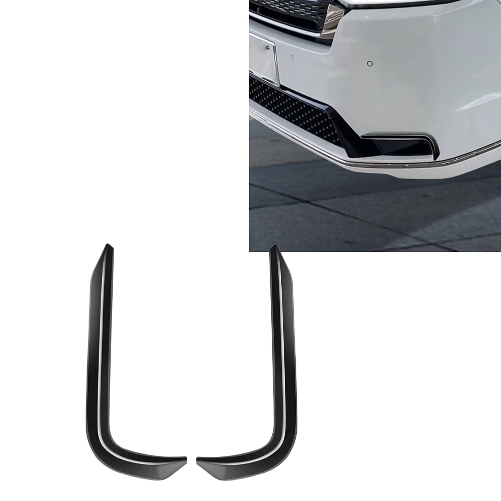 Lampu kabut depan mobil lampu kabut alis Trim bingkai depan Bumper Splitter spoiler untuk Honda STEPWGN RP8 hitam