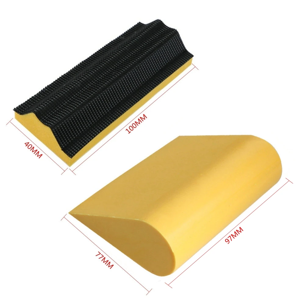 Imagem -06 - Conjunto Sanding Pad 40x100 mm Shaped Hand Sanding Block Sanding Disc Grinding Sponge For Hook Loop Sandpaper Abrasive Tools 16 Pcs