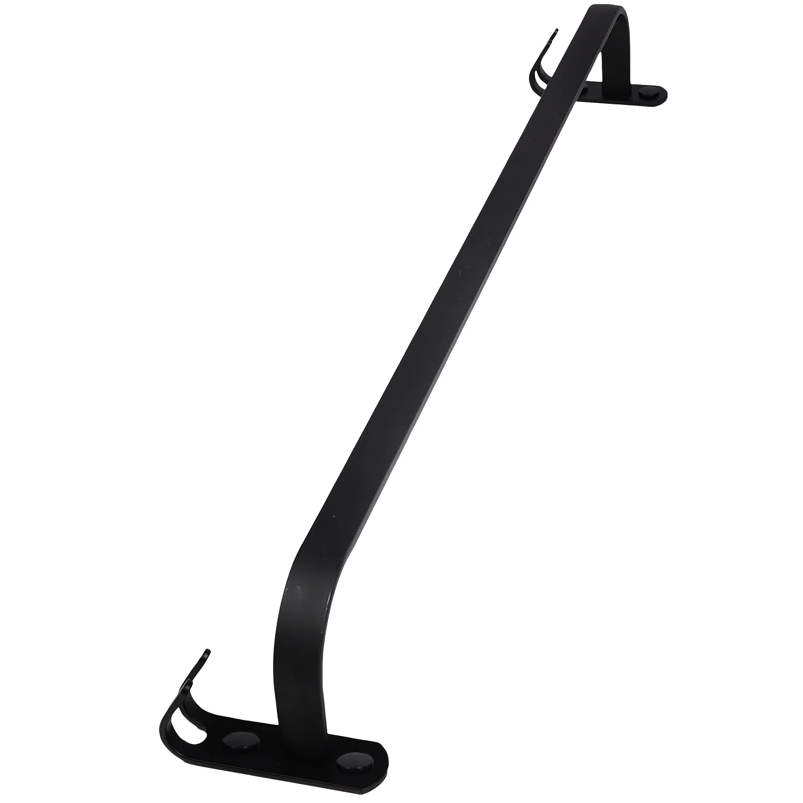 

Towel Rack Single Pole Wall Mount Bathroom Shelf Bar Holder Black Racks Corrosion Resistant Decor