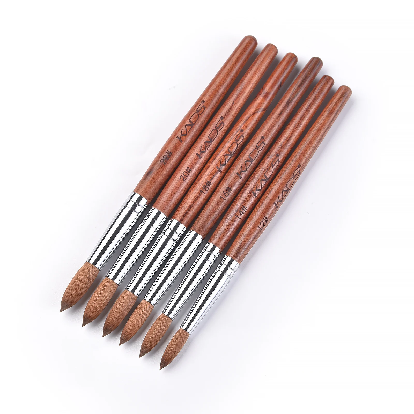 KADS Redwood Nail Brush Kolinsky Sable High Quality Handle Nail Gel Carving Pen Round Brush Professional Manicure Tools ﻿